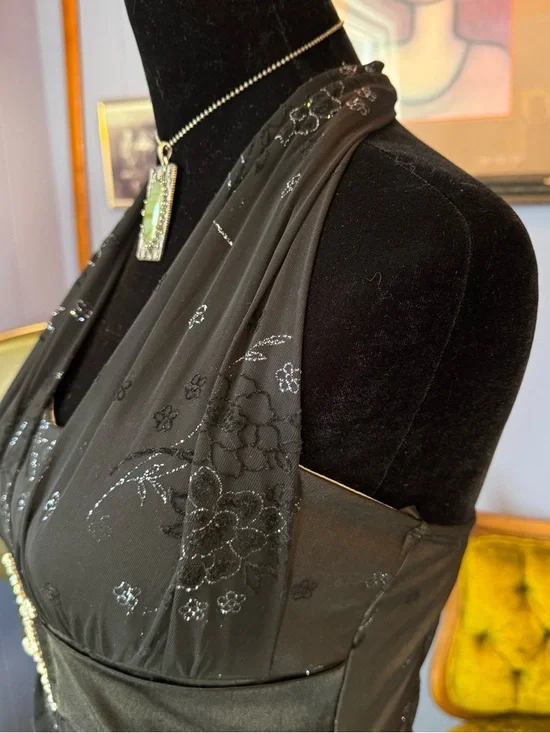 Vintage Y2K Taboo Asymmetrical Whimsigoth Witchy Fairy Halter Cocktail Dress - Picture 8 of 10